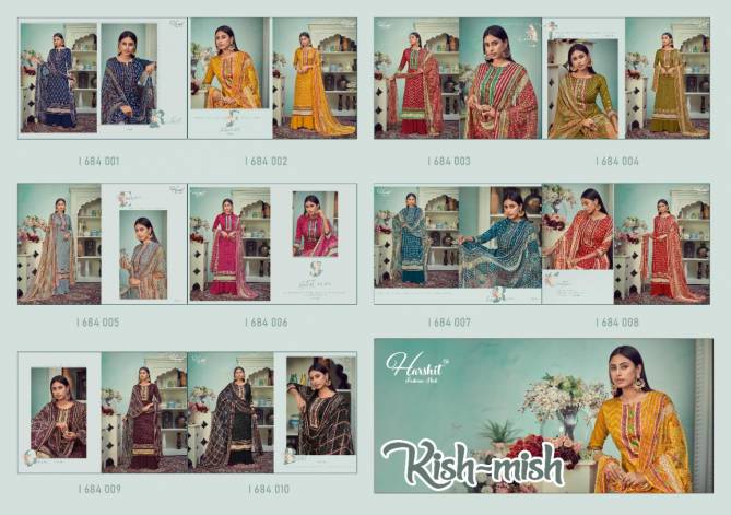Harshit Kish Mish Latest Festive Wear Digital Style Pure Zam Cotton Digital Style Print with Swarovski Diamond Work  Dress Material Collection
